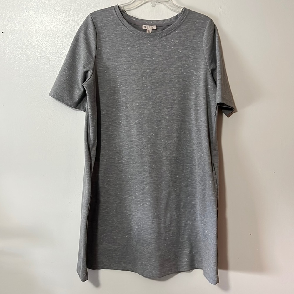 Lila Rose Heather Gray Casual Dress- A-Line Short Sleeve size XL